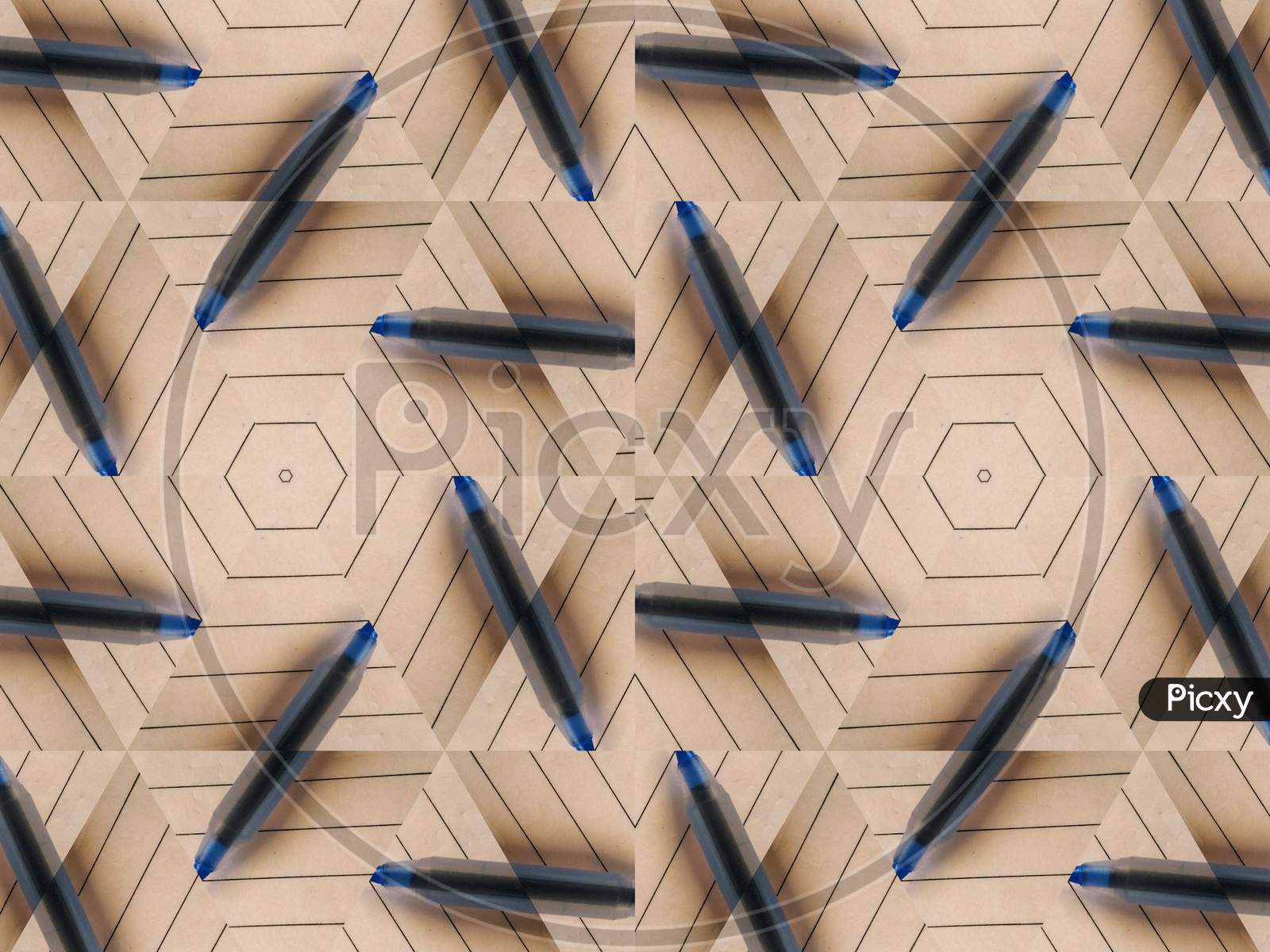 Pen paper pattern design.