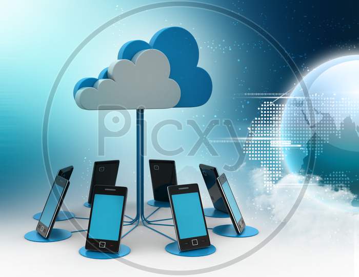 A Group of Mobile Phones or Smartphones with Clouds - A Concept of Cloud Storage