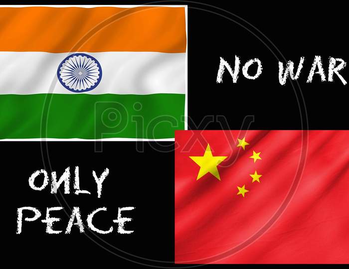 No war only peace written on the background with hand holding mobile with green screen in front