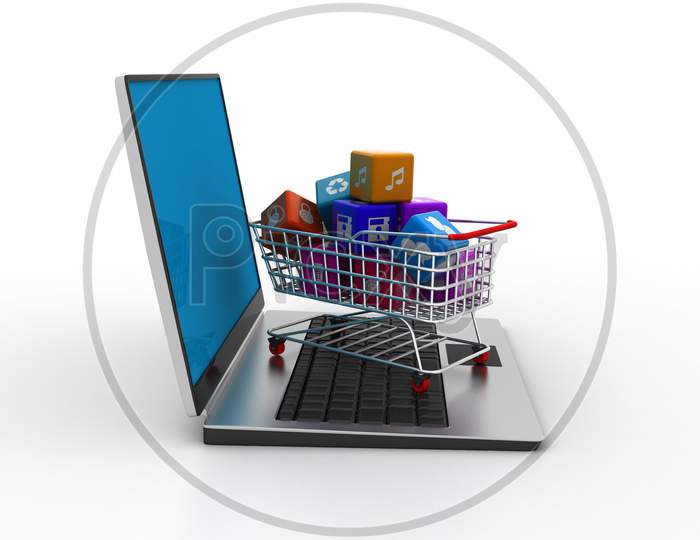 Internet And Online Shopping Concept