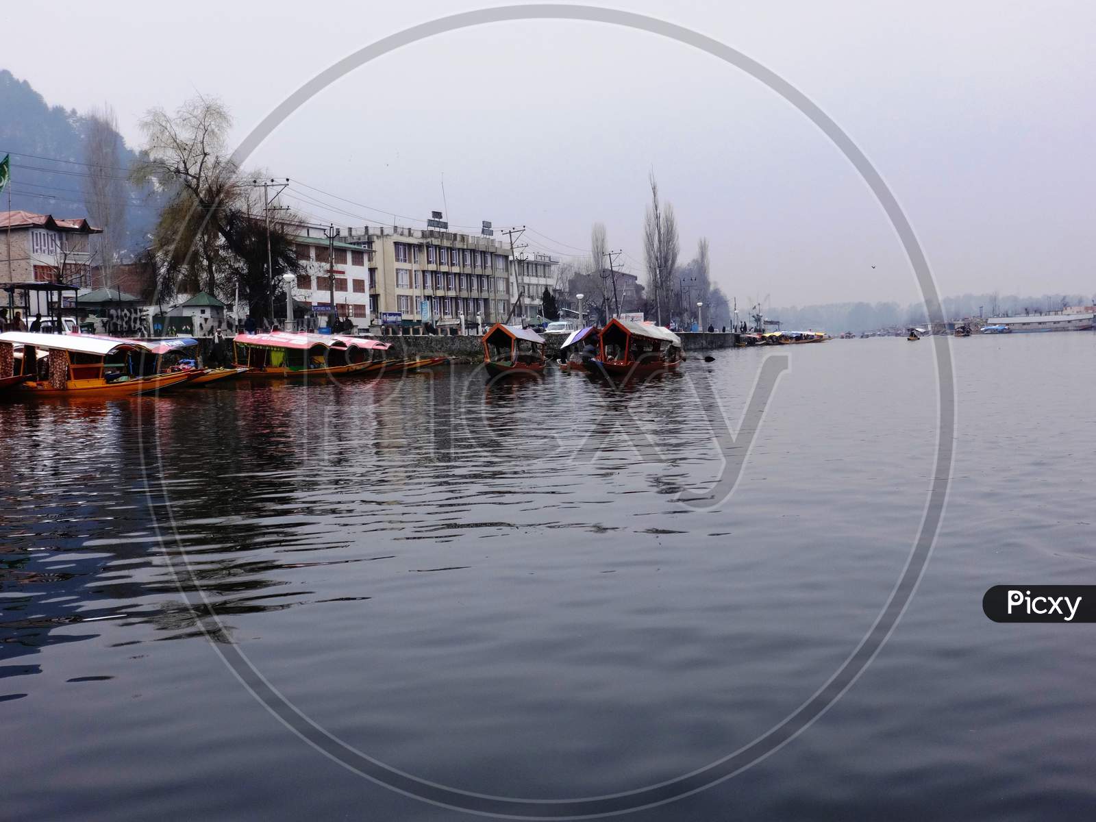 a view of famous Dal lake in Srinagar, Kashmir