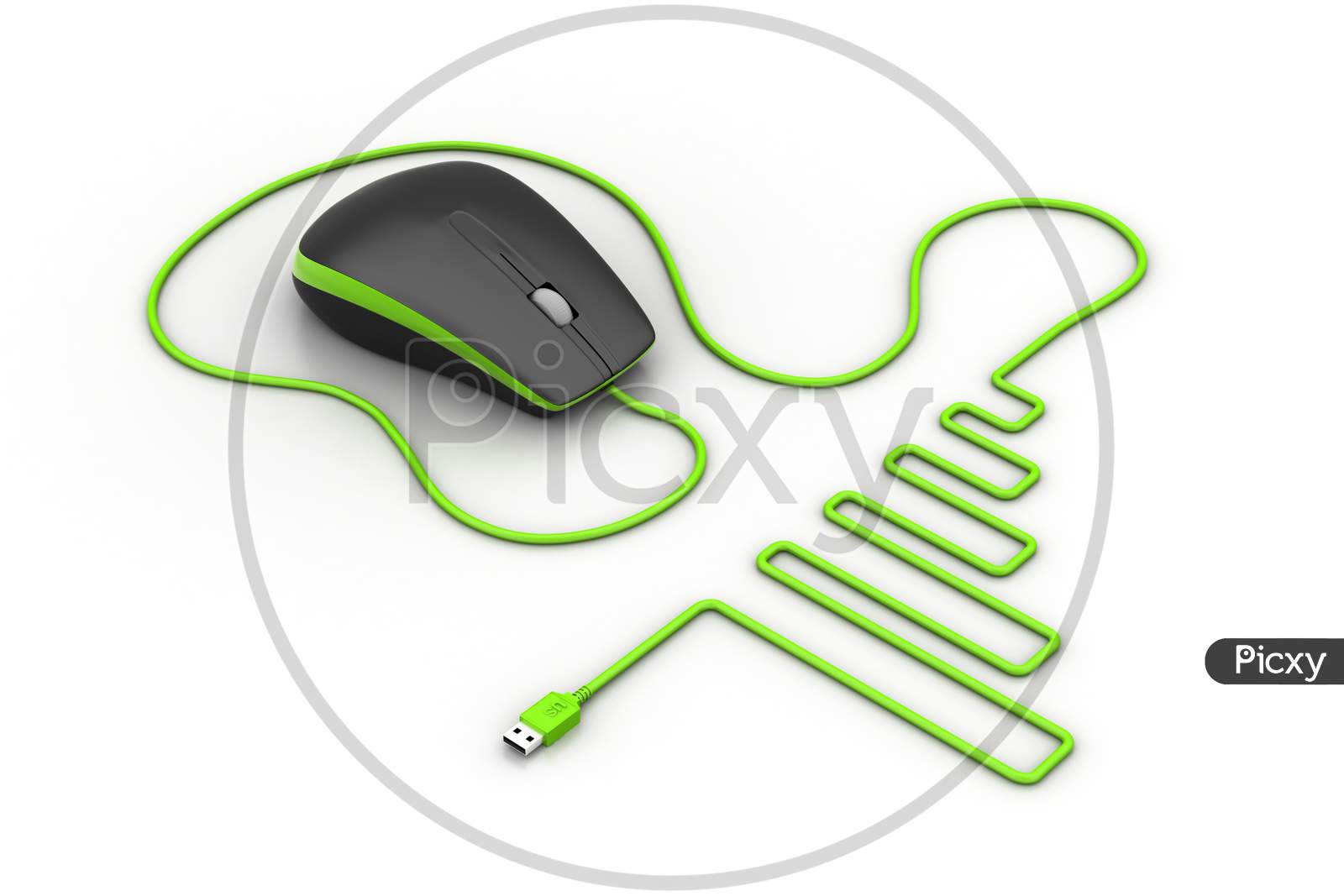 Computer Mouse With Cable