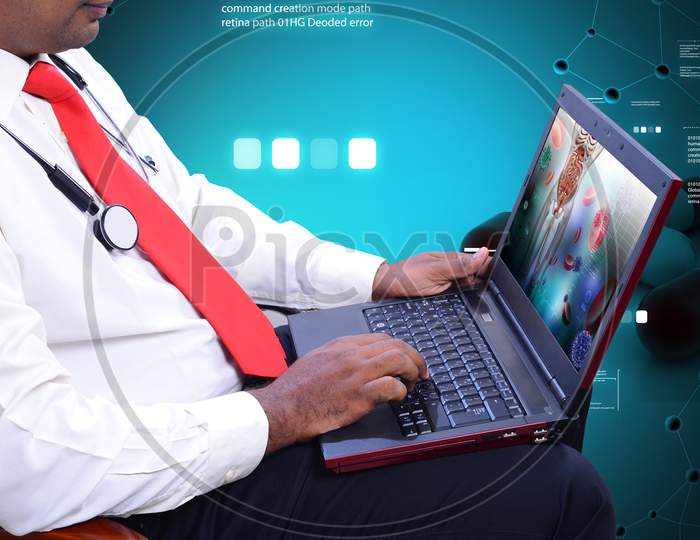 Man Working The Laptop