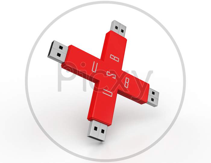 Portable Usb Drive Memory Connected