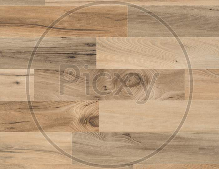 Old Hard Wood Strip Plank Wall Texture Background.