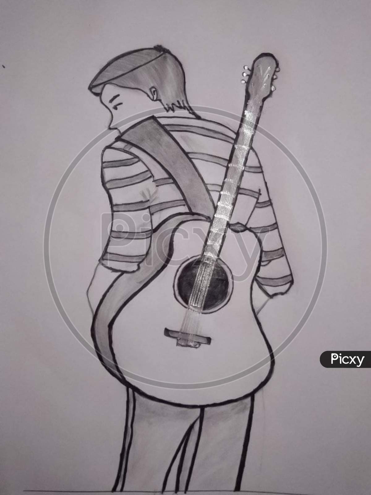 Image of Guitar boy sketchOS152271Picxy