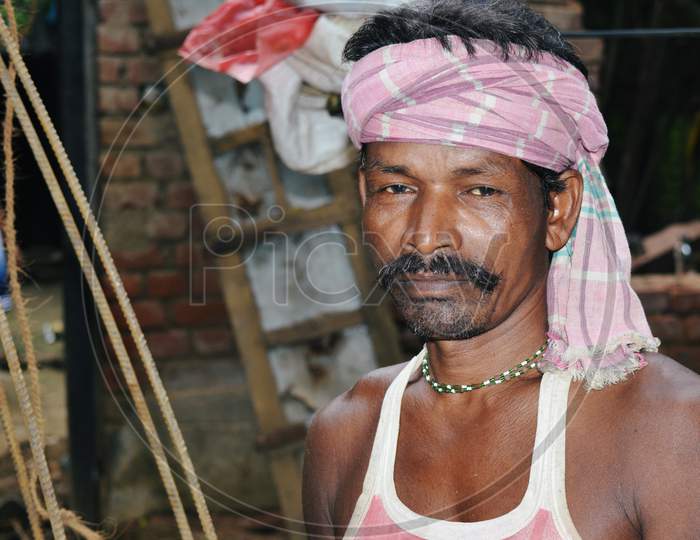 An Indian tribe villager portrait