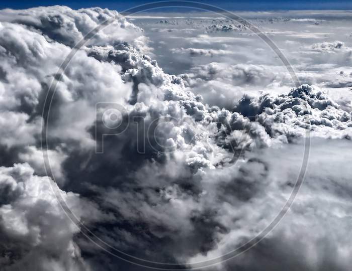 View Of The Earth Covered With The Cloud.