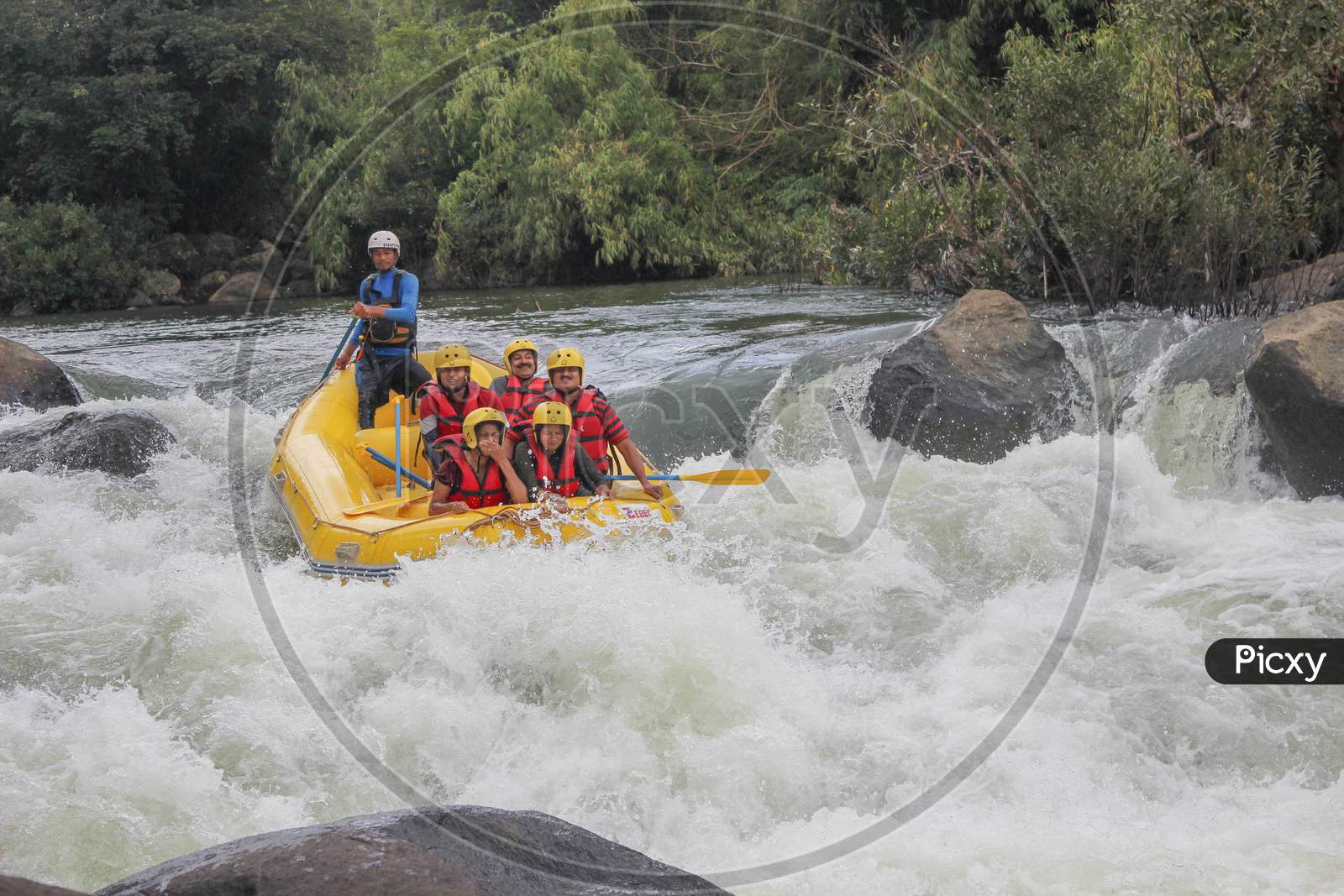 River rafting adventure in Coorg/Karnataka/India.