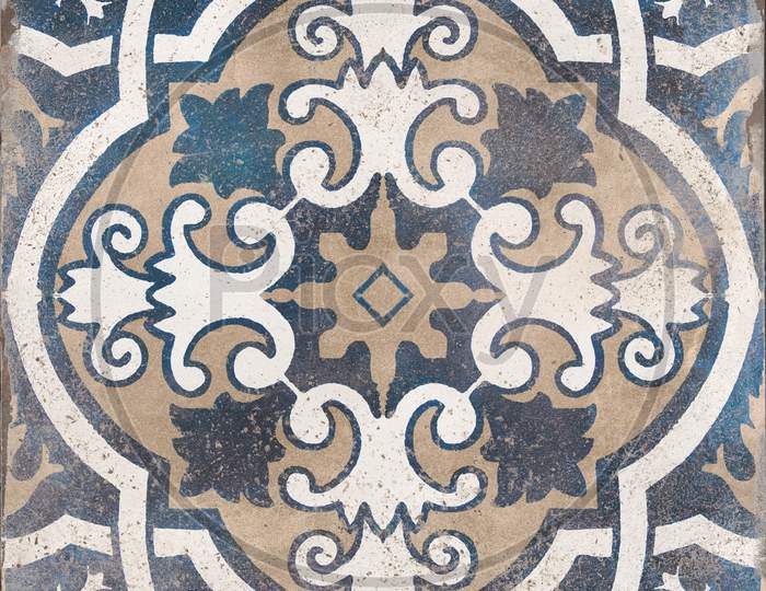 Portuguese Ceramic Pattern Tile.