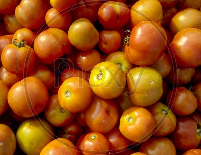 Stock Of Tomato In Market