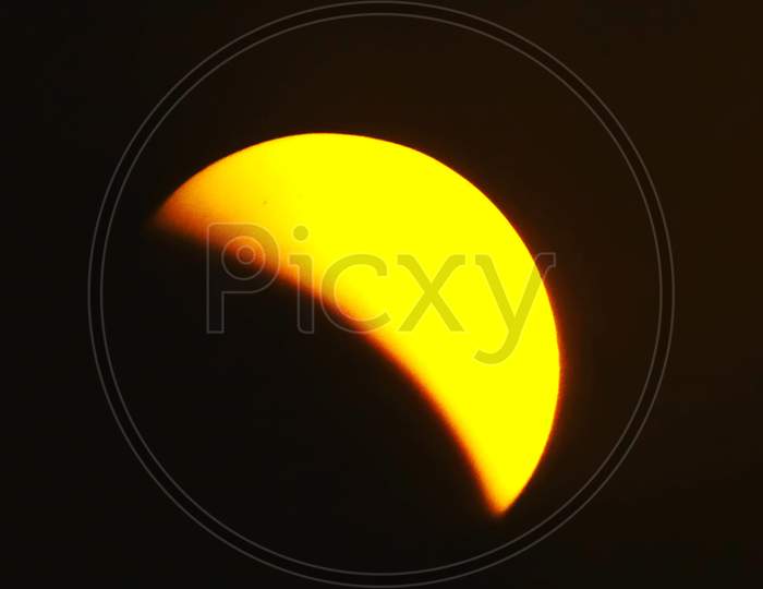 Beautiful closeup solar eclipse sun closeup Photography