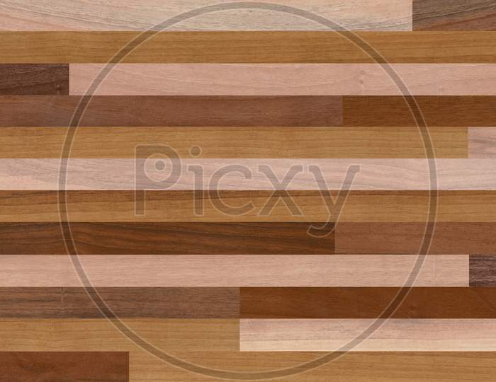 Wooden Strips Decore Wall Background.