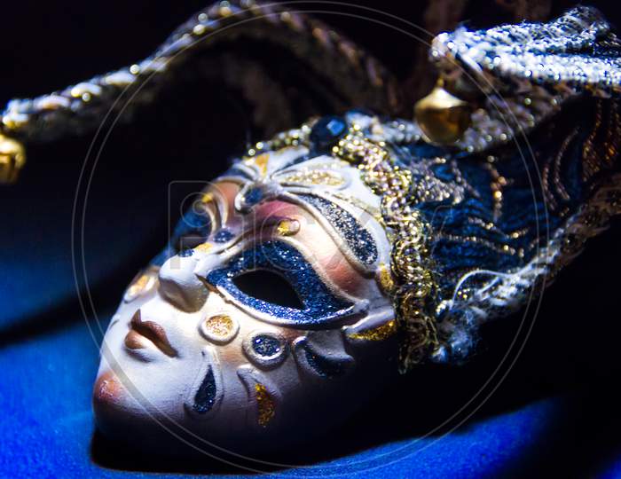 Typical Masks Of The Traditional Venice Carnival