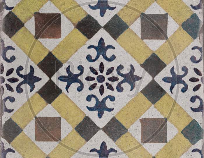 Portuguese Azulejo Seamless Pattern Tile.