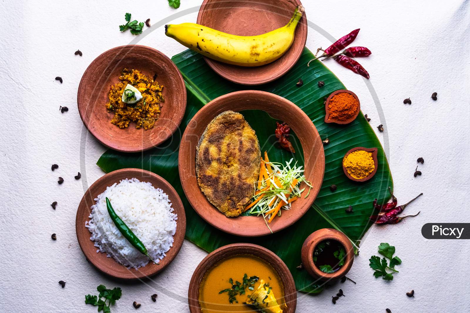 Indian Kingfish Fish,Curry Rice