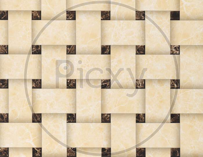 Seamless Pattern Design With Yellow Golden Marble Geometric Lines.