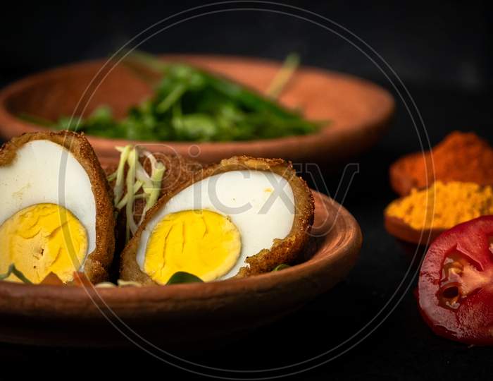 Dish With Boiled Eggs