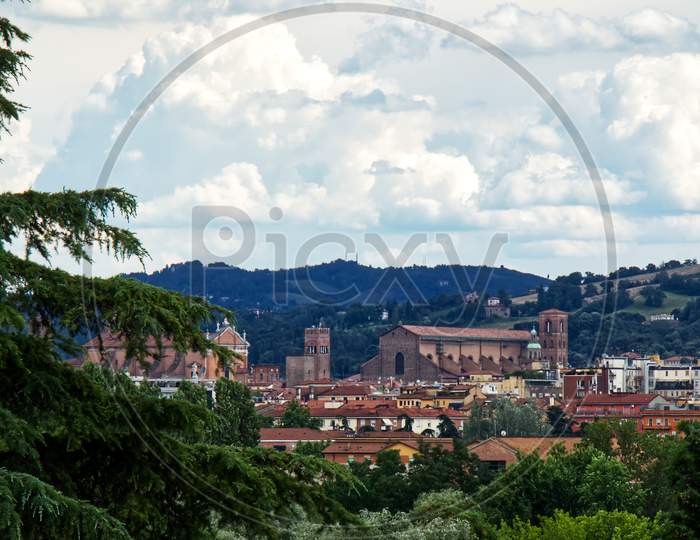 Panoramic view of Bologna. Italy