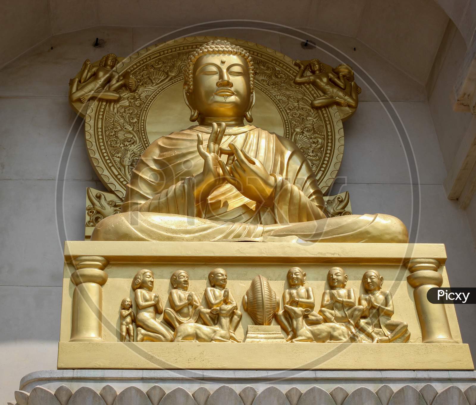 Gautama Buddha in Rajgir in Bihar / India.