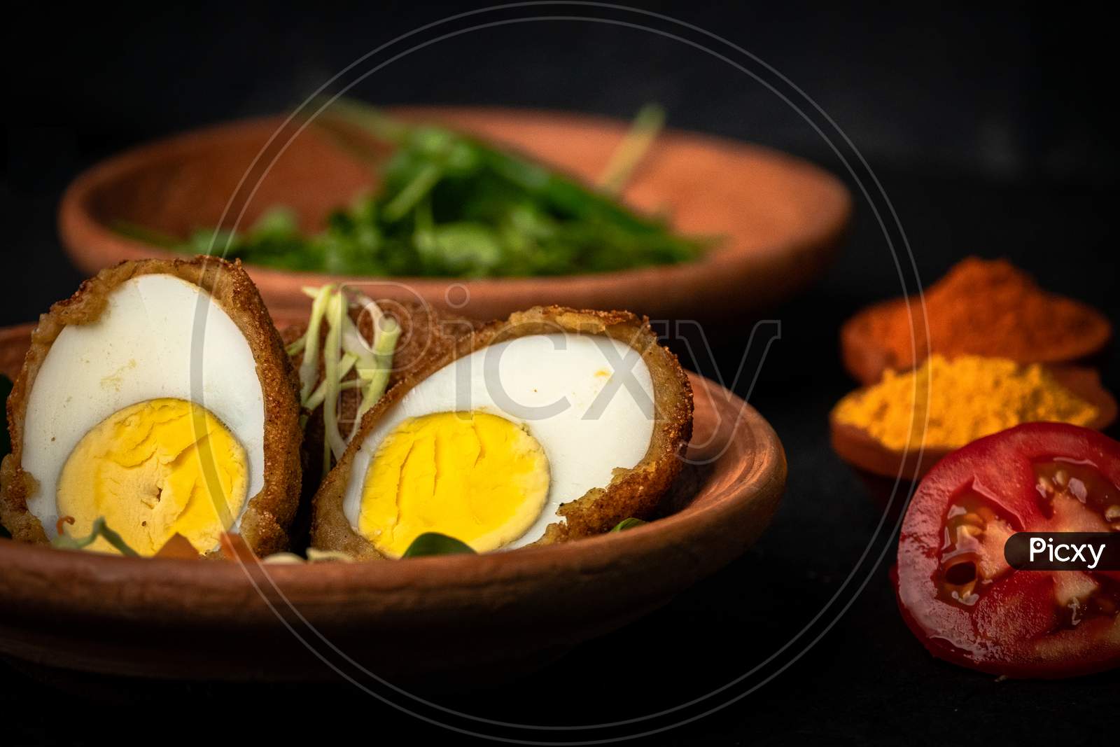 Dish With Boiled Eggs