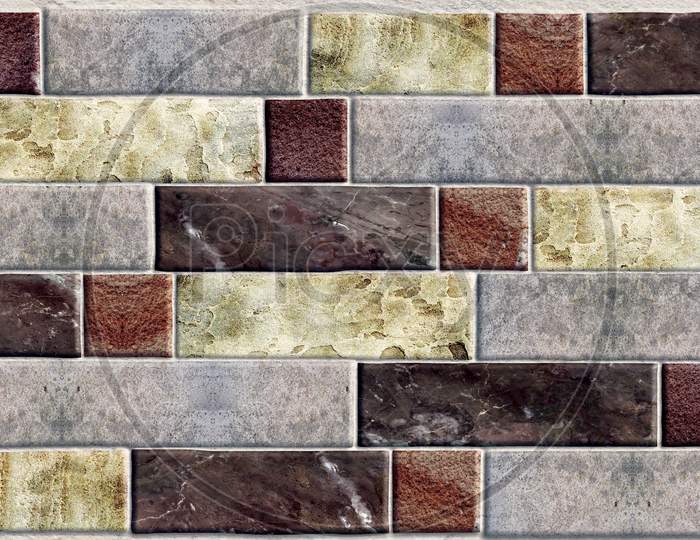 Stone Brick Wall Tile Background Texture