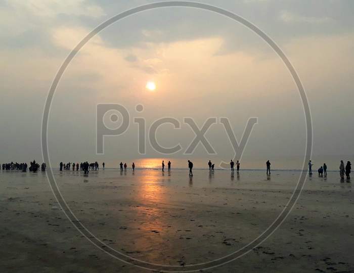 Sunrise at a sea beach