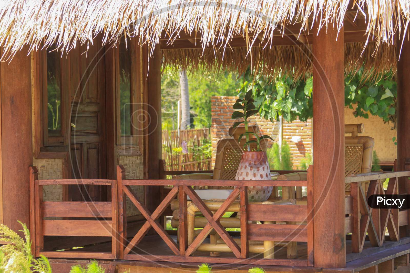 Sasak Bamboo House, Lombok Resort Terrace Detail