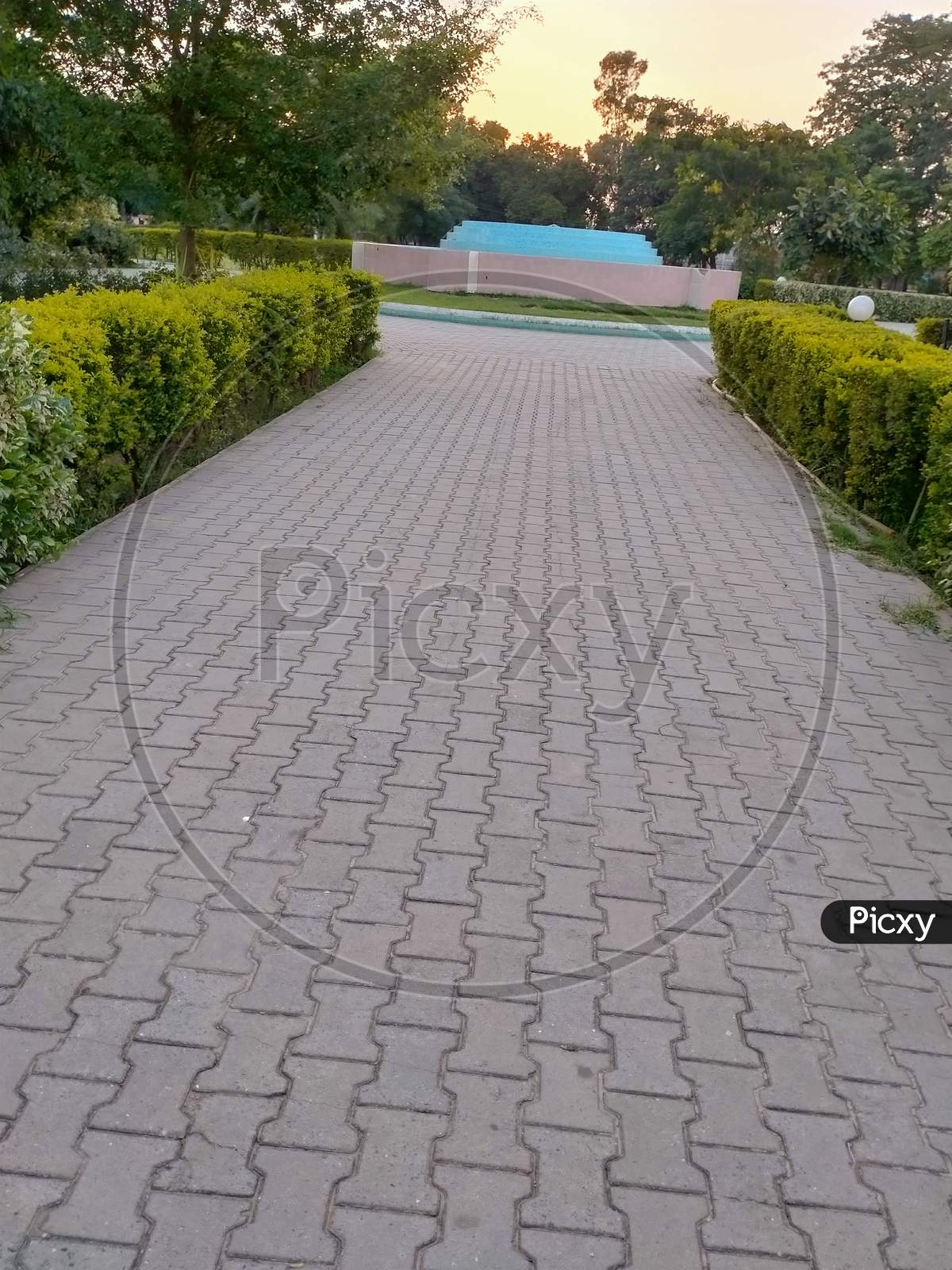 Empty path in park