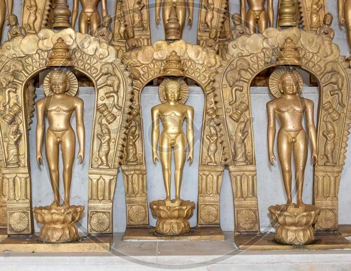 Statues of Jain Monks at Parasnath hills/Jharkand/Bihar