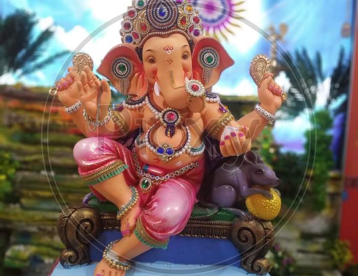 lord Ganesha statue in Indian festival