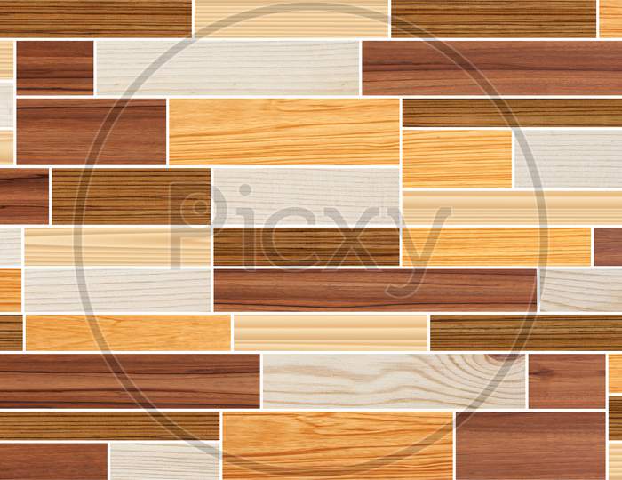 Seamless Wood Wall And Floor Decor Background.