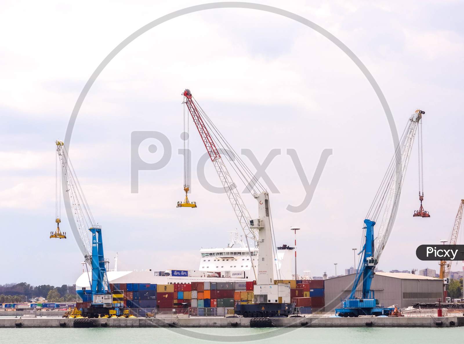 Harbor And Ship Cranes