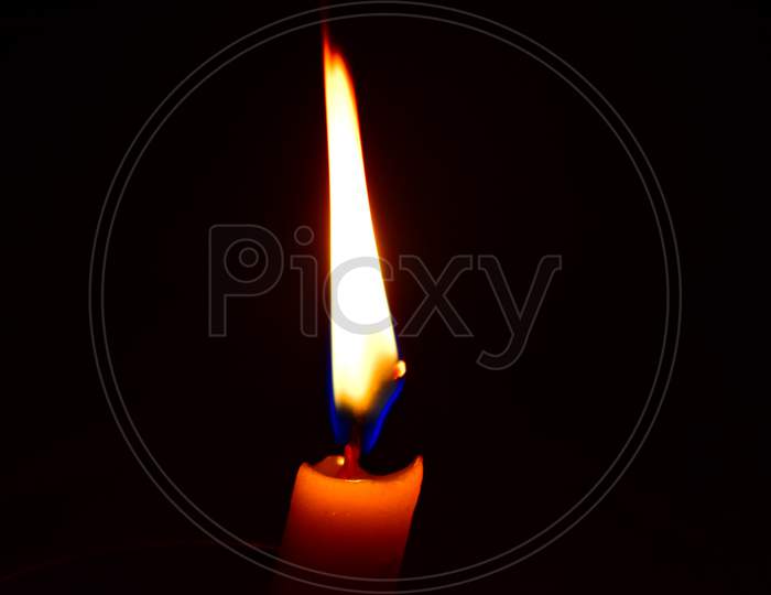 Flame of candle
