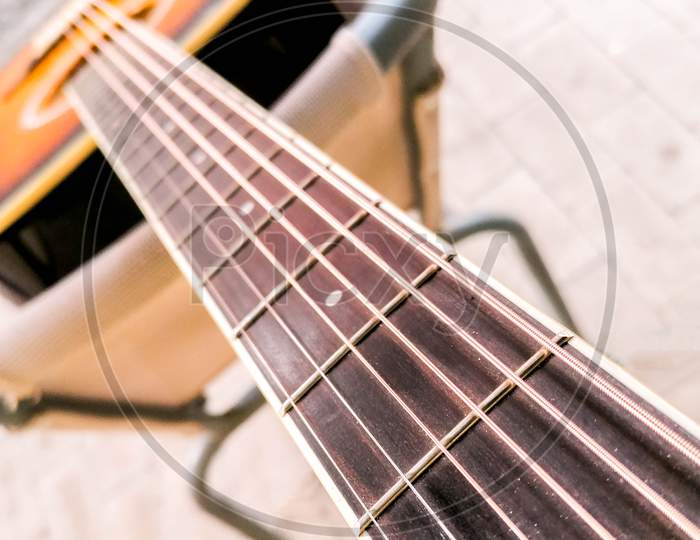 Guitar Strings Closeup