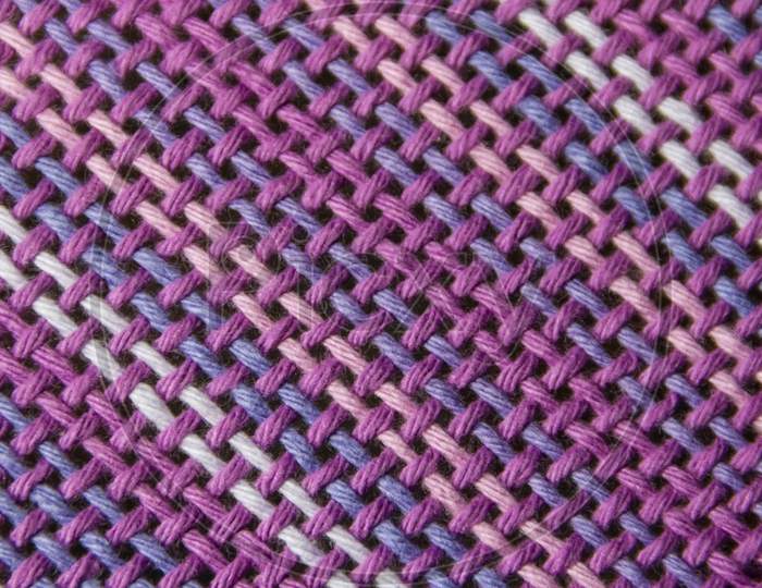 Woven Fabric Texture With Ultraviolet And Lilac Colors