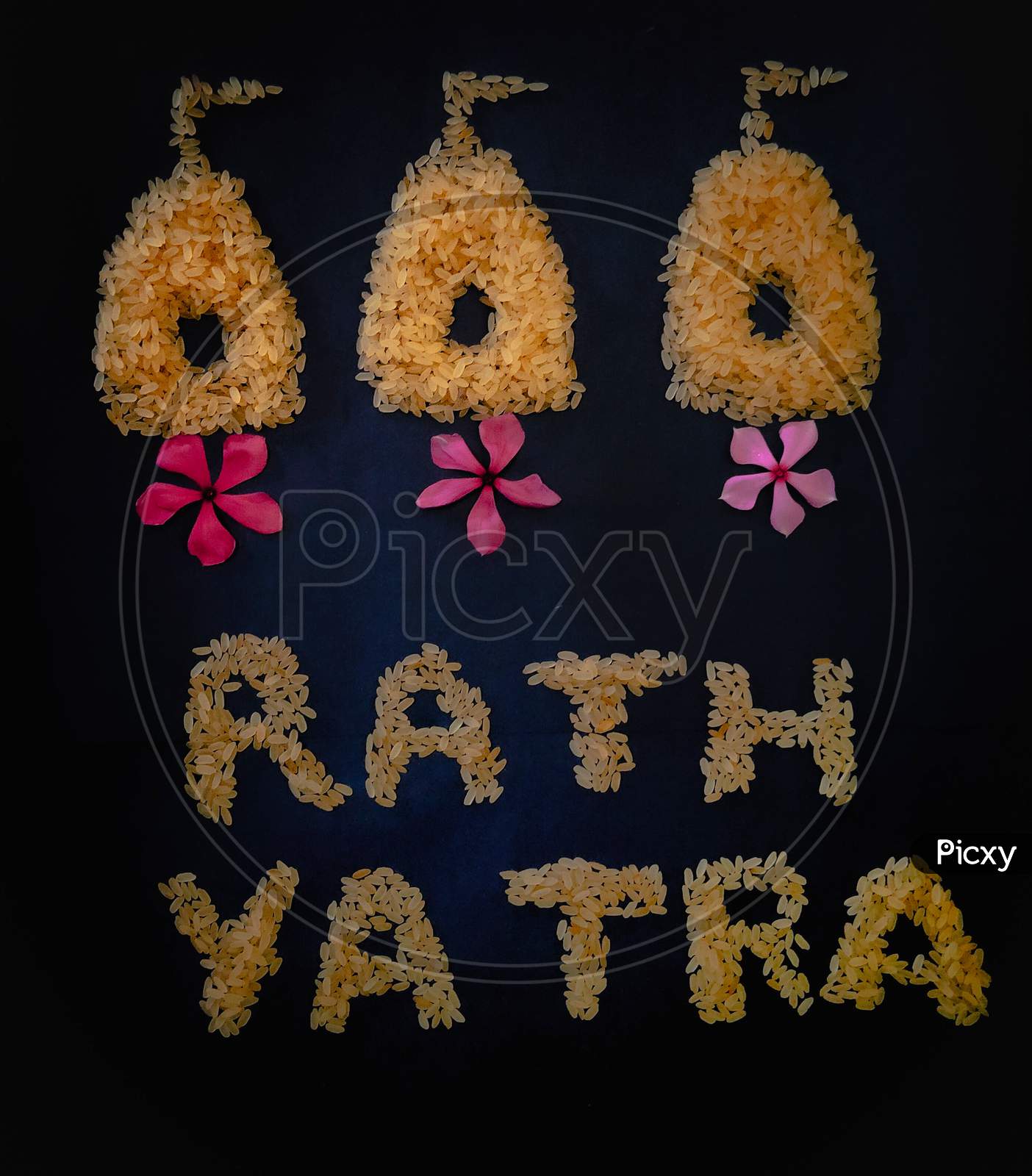 "Happy Rath Yatra" "Jay Jagannath" creative shot.