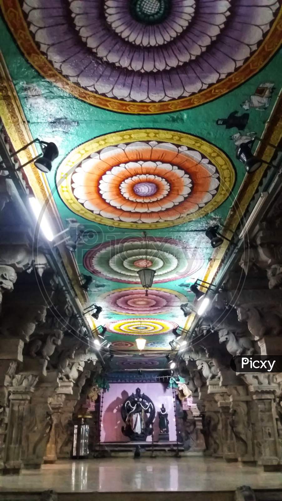Inside Meenakshi temple,interior,architecture