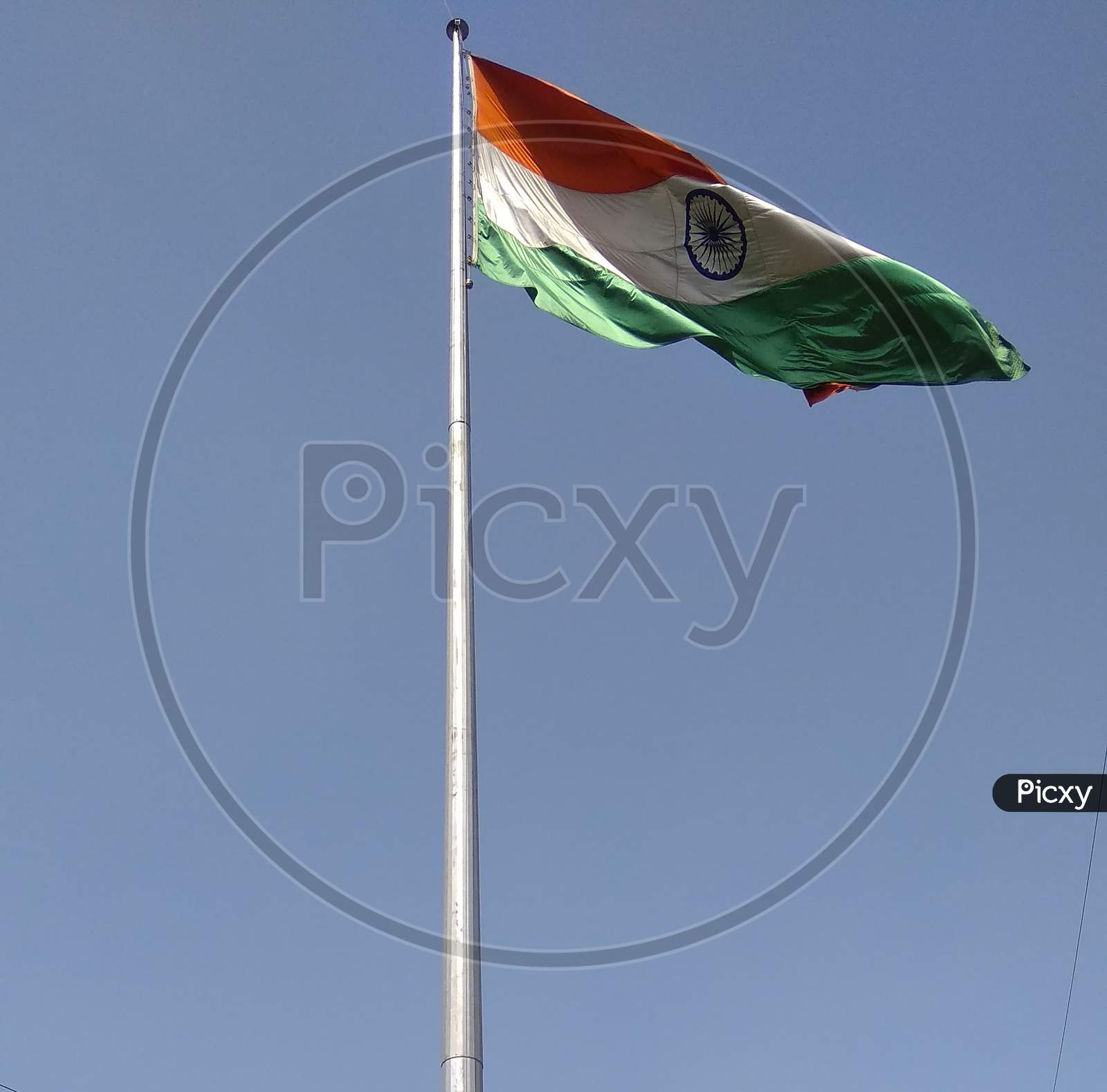 Indian tri colour waving in air
