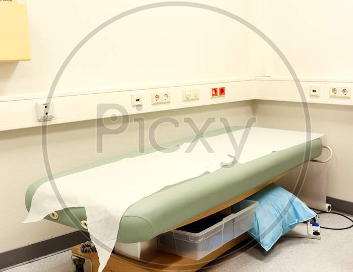 Hospital Bed In A White Room