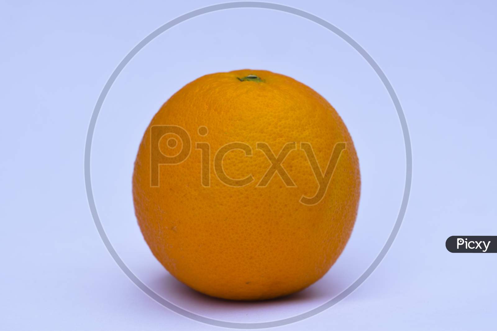 Tangerine Mansarin Orange Single Close Up Single On White Background. Fresh Fruits From India Asia