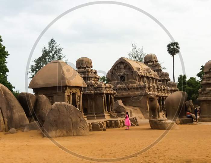 Panch rathas ,monument at Mahabalipuram,India
