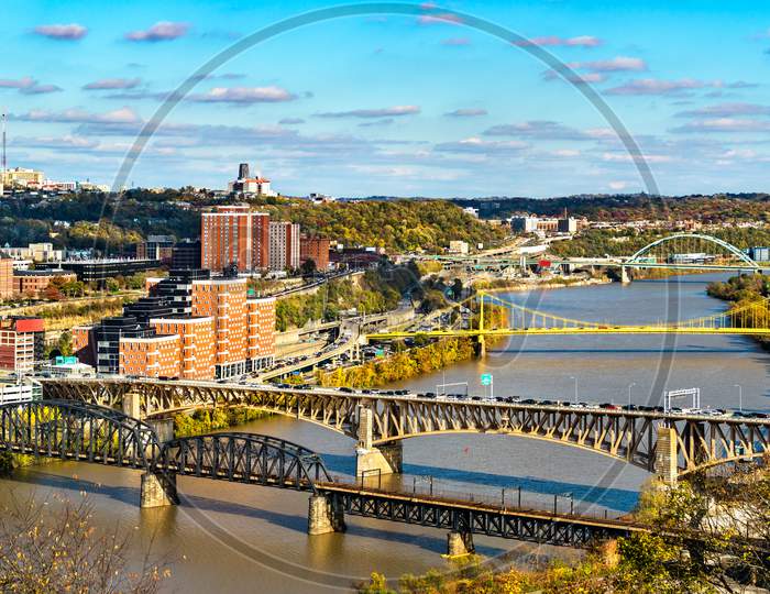 Bridges Across The Monongahela River In Pittsburgh, Pennsylvania