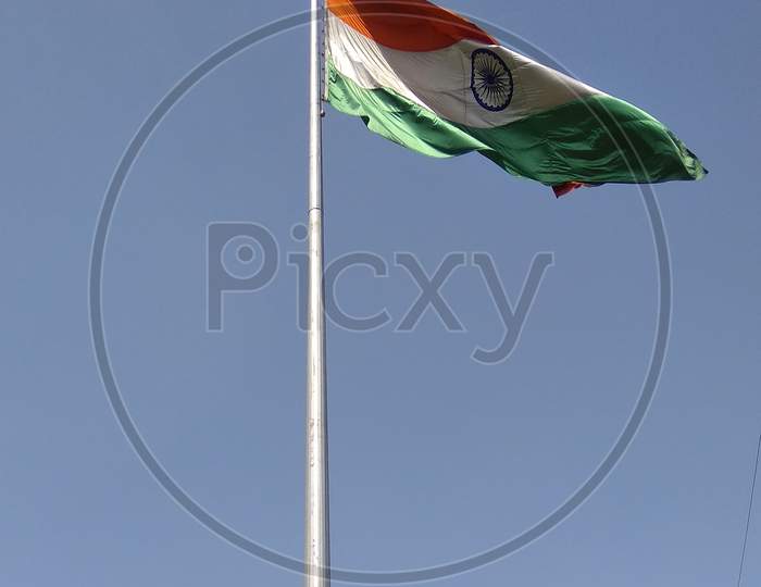 Indian tri colour waving in air
