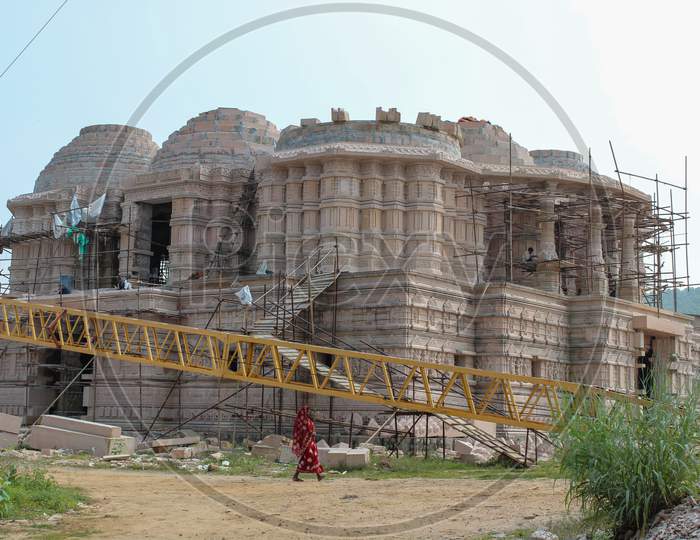 A Large Jain Temple under construction in Parasnath/Jharkand/India.