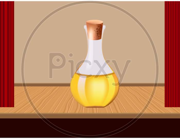 Mock Illustration Of Glass Jar Placed On The Tables