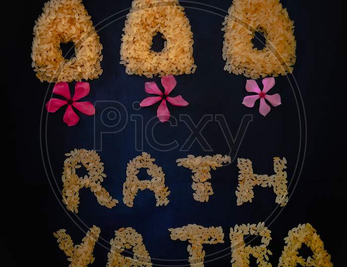 "Happy Rath Yatra" "Jay Jagannath" creative shot.