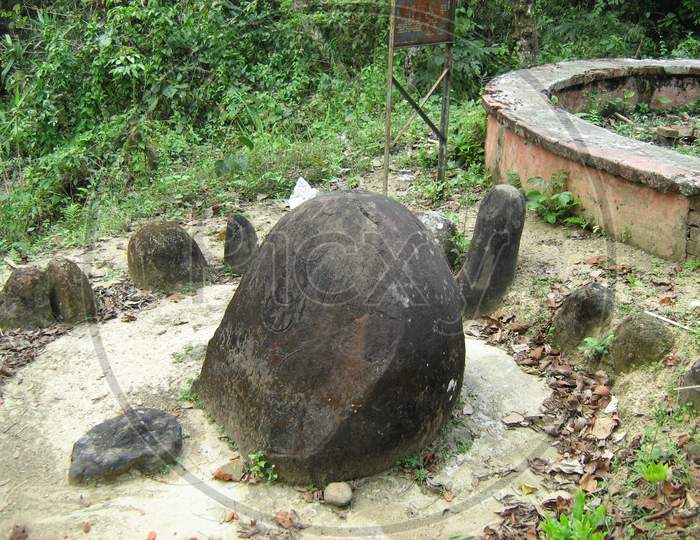Rock Structure in Unakoti, Tripura, India