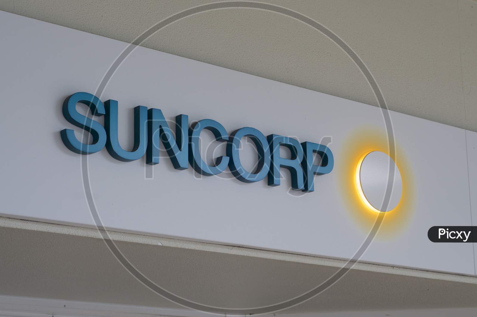 Suncorp Bank Logo In Ballina, Australia