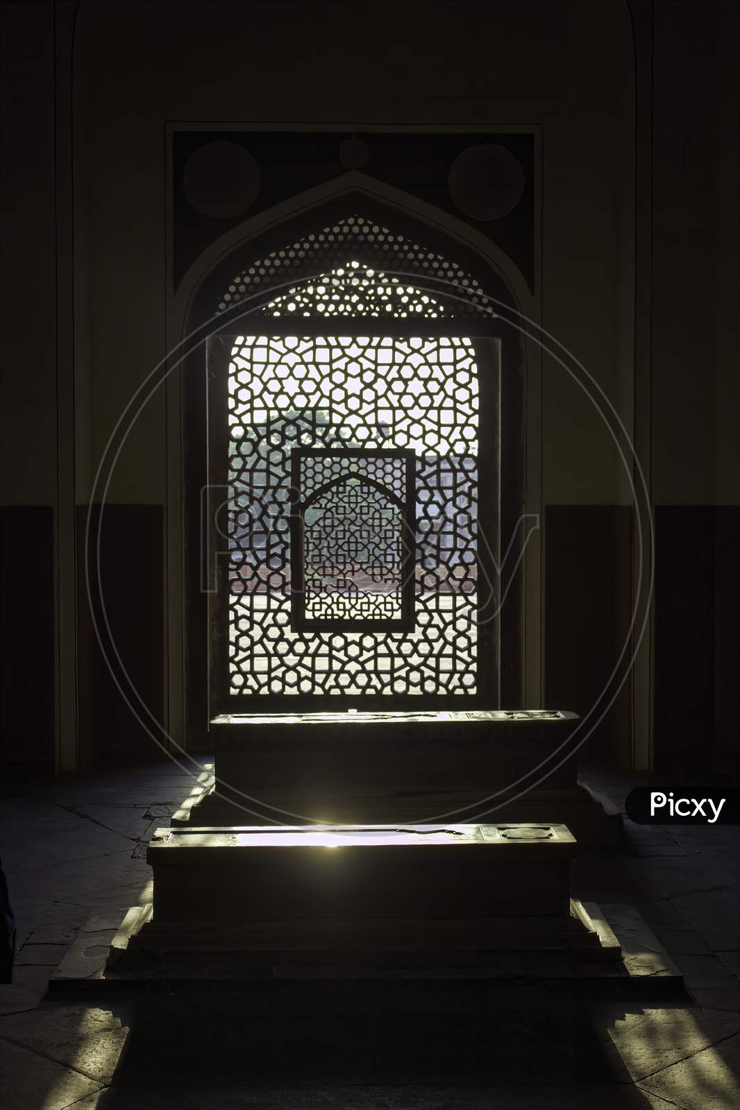 Cenotaph Interior Of Humayun Tomb Islamic Influenced Architecture Monument Located In New Delhi In North India